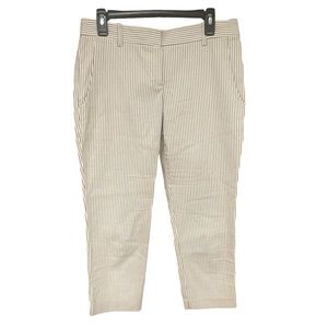Theory Striped Ankle Crop Pants Women's Size 8